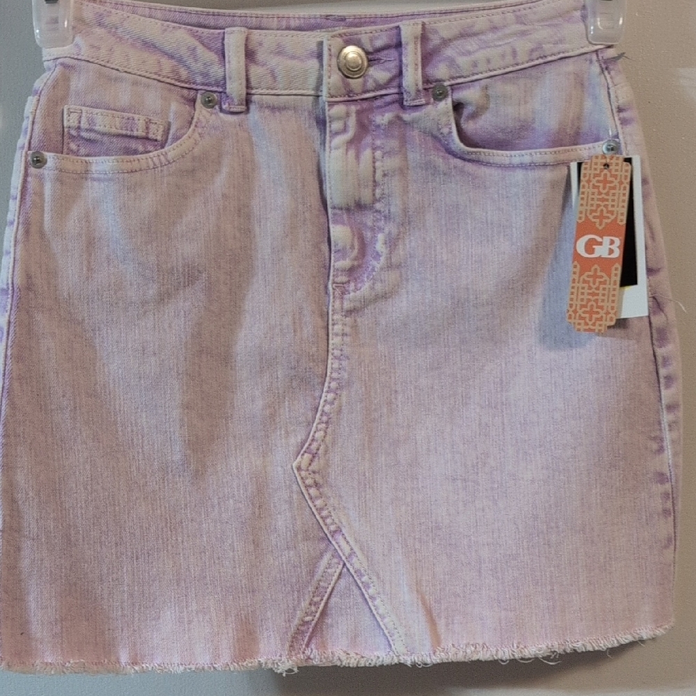 Gianni Bini Lavender Tie-Dye Mini Skirt
